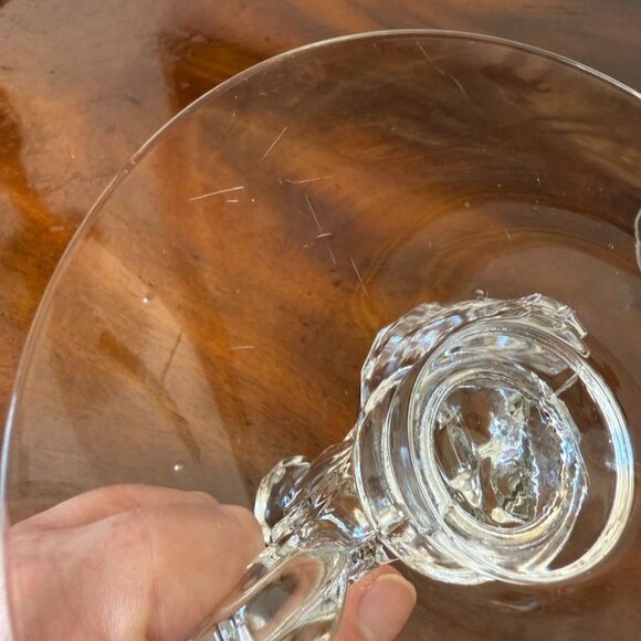 Heisey TridenCrystal Danish Clear Princess Pair Candlesticks 2 Lite Double Candl - Picture 10 of 12